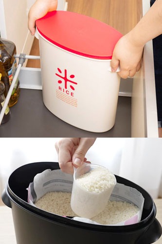 (정품)PEARL 메탈 5kg 쌀포대 보관 쌀통 / 2color